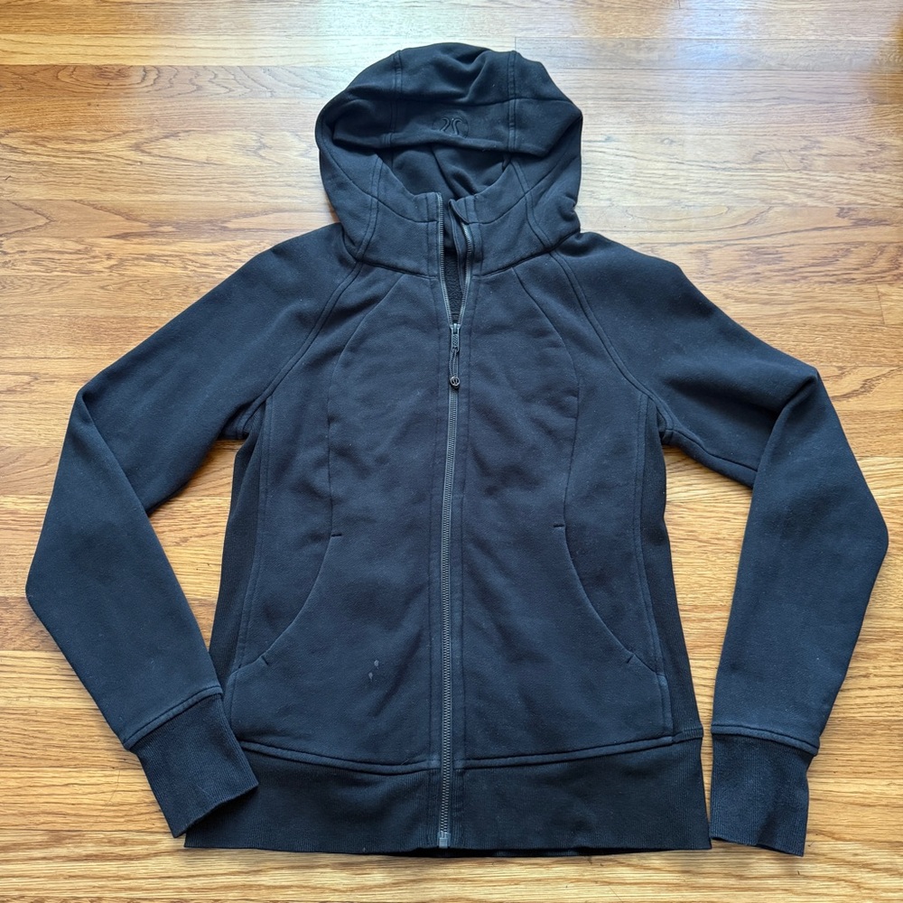 Lululemon black scuba sweat jacket with hood 8